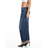 Picture of REPLAY WOMEN'S JANIE BARREL-FIT COMFORT DENIM JEANS DARK BLUE 4