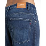 Picture of REPLAY WOMEN'S JANIE BARREL-FIT COMFORT DENIM JEANS DARK BLUE 8