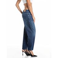 Picture of REPLAY WOMEN'S JANIE BARREL-FIT COMFORT DENIM JEANS DARK BLUE 2