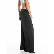 Picture of REPLAY WOMEN'S NARJA BAGGY-FIT COTTON/TENCELL DENIM JEANS BLACK DELAVÉ 2