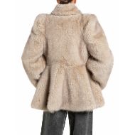 Picture of REPLAY WOMEN'S SYNTHETIC FURRY JACKET BROWN RICE 2