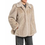 Picture of REPLAY WOMEN'S SYNTHETIC FURRY JACKET BROWN RICE 1