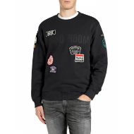 Снимка на REPLAY МЪЖКИ СУИТШЪРТ TERRY COTTON SWEATSHIRT WITH R EMBROIDERY BLACK 1