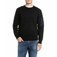 Снимка на REPLAY МЪЖКИ ПУЛОВЕР CREW-NECK COTTON BASIC SWEATER BLACK 1