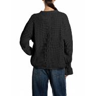Picture of REPLAY WOMEN'S RELAXED DULL CHENILLE SWEATER BLACK 2