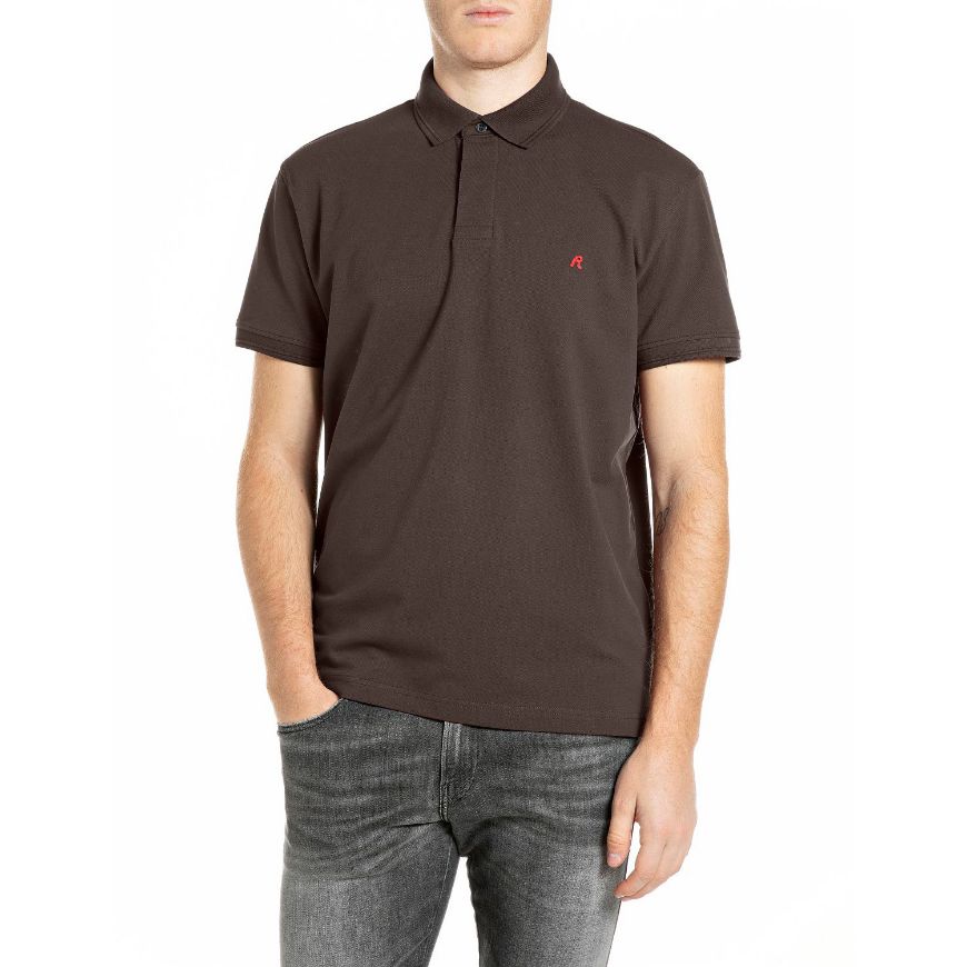 Снимка на REPLAY МЪЖКА БЛУЗА STRETCH PIQUÉ POLO-SHIRT WITH R EMBROIDERY BRACKEN