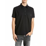Снимка на REPLAY МЪЖКА БЛУЗА STRETCH PIQUÉ POLO-SHIRT WITH R EMBROIDERY AND POCKET BLACK 1