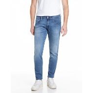 Picture of REPLAY MEN'S ANBASS SLIM-FIT POWER STRETCH DENIM JEANS MEDIUM BLUE 1