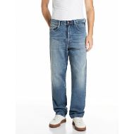 Picture of REPLAY MEN'S BWAII RELAXED-FIT RED CAST COMFORT DENIM JEANS MEDIUM BLUE 1