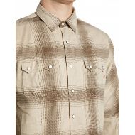 Picture of REPLAY MEN'S RELAXED REGULAR CHECKED DOBBY SHIRT BROWN/CREAM MACRO CHECK 3