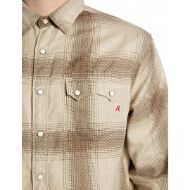 Picture of REPLAY MEN'S RELAXED REGULAR CHECKED DOBBY SHIRT BROWN/CREAM MACRO CHECK 4