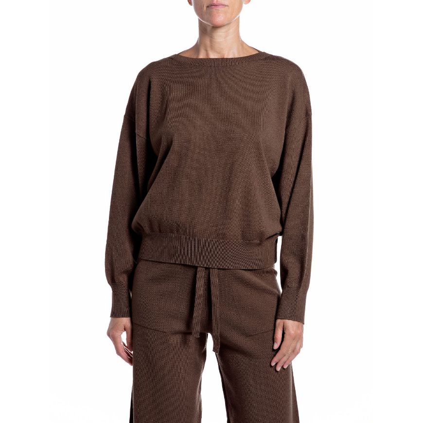 Picture of REPLAY WOMEN'S OVERSIZED VISCOSE BLEND SWEATER PINECONE