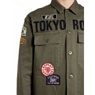 Снимка на REPLAY МЪЖКО ЯКЕ TWILL OVERSHIRT WITH LETTERING AND PATCHES IVY GREEN 4