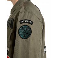 Снимка на REPLAY МЪЖКО ЯКЕ TWILL OVERSHIRT WITH LETTERING AND PATCHES IVY GREEN 6