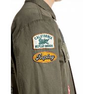 Снимка на REPLAY МЪЖКО ЯКЕ TWILL OVERSHIRT WITH LETTERING AND PATCHES IVY GREEN 8
