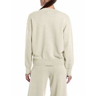 Picture of REPLAY WOMEN'S OVERSIZED VISCOSE BLEND SWEATER WHITE ASPARAGUS 2