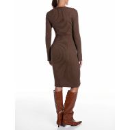 Снимка на REPLAY ДАМСКА РОКЛЯ SLIM VISCOSE BLEND KNITTED DRESS PINECONE 2