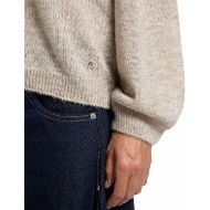 Снимка на REPLAY ДАМСКИ ПУЛОВЕР OVERSIZED V-NECK SEAMLEES VISCOSE WOOL BLEND SWEATER BEIGE MELANGE 4
