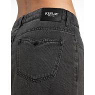 Picture of REPLAY WOMEN'S COTTON/TENCELL BLACK DENIM SKIRT DARK GREY 7