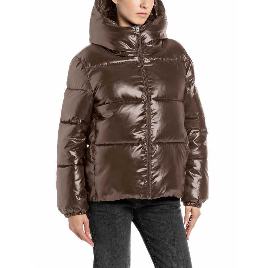 Снимка на REPLAY ДАМСКО ЯКЕ PEARL NYLON PADDED JACKET WITH HOOD PINECONE