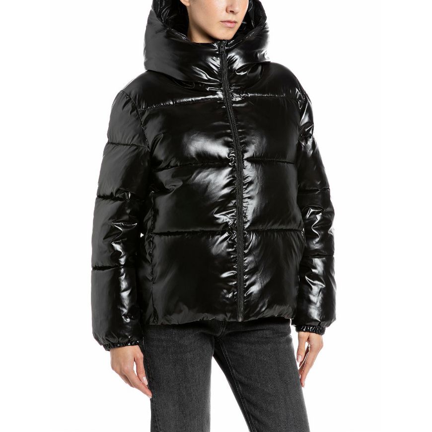 Снимка на REPLAY ДАМСКО ЯКЕ PEARL NYLON PADDED JACKET WITH HOOD BLACK
