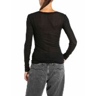 Picture of REPLAY WOMEN'S LONG-SLEEVED SKINNY COTTON RIB T-SHIRT BLACK 2