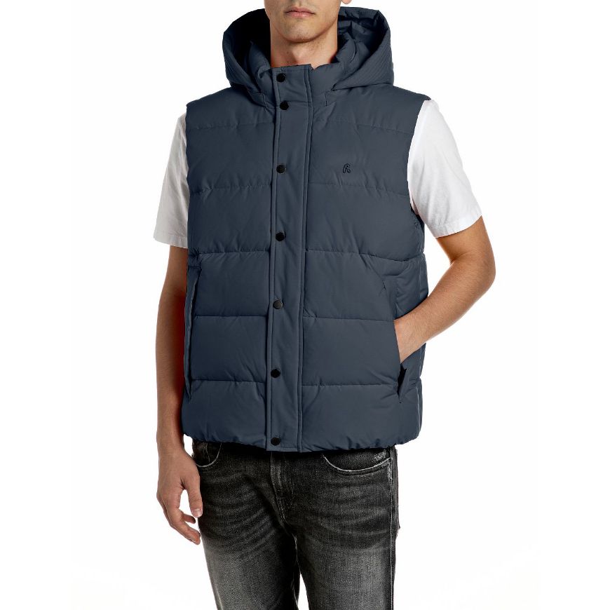 Снимка на REPLAY МЪЖКИ ЕЛЕК PADDED DULL POLY HOODED VEST SPELLBOUND