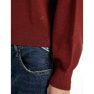 Picture of REPLAY WOMEN'S OVERSIZED TURTLE-NECK VISCOSE-BLEND SWEATER FIRED BRICK 4