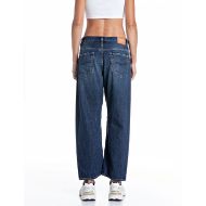 Picture of REPLAY WOMEN'S JANIE BARREL-FIT RECYCLED DENIM JEANS DARK BLUE 3