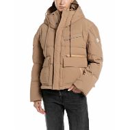 Снимка на REPLAY ДАМСКО ЯКЕ BOXY-FIT CRINKLE NYLON JACKET WITH HOOD CARTOUCHE 1