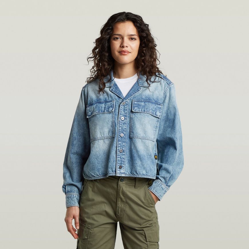 Снимка на G-STAR ДАМСКА РИЗА BOXY RELAXED 2-POCKET SHIRT VINTAGE CRUISER