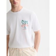 Снимка на SCOTCH&SODA МЪЖКА БЛУЗА FRONT AND BACK ARTWORK RELAXED FIT - BRIGHT WHITE 6