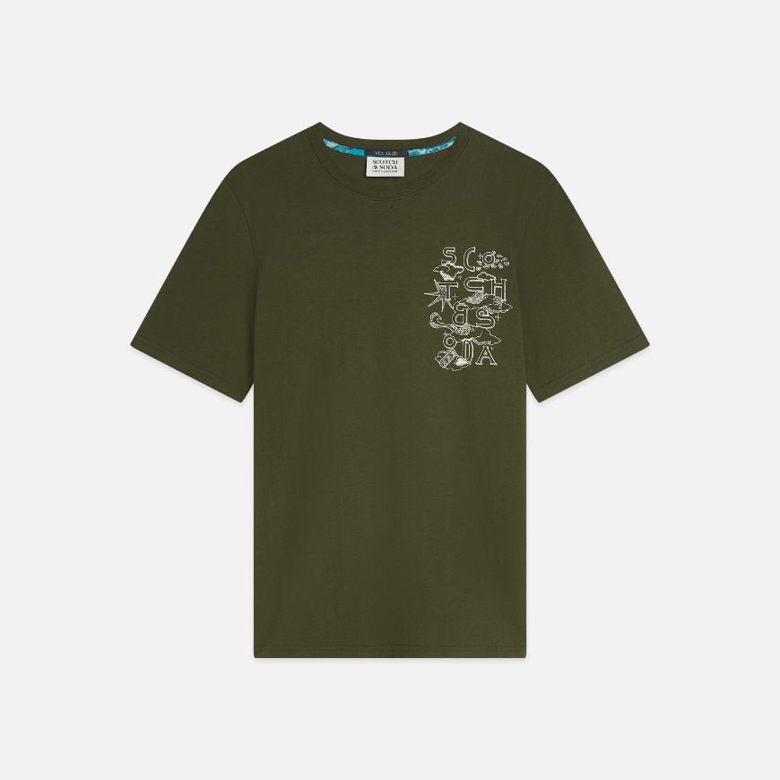 Снимка на SCOTCH&SODA МЪЖКА БЛУЗА LEFT CHEST ARTWORK REGULAR FIT - FOREST NIGHT