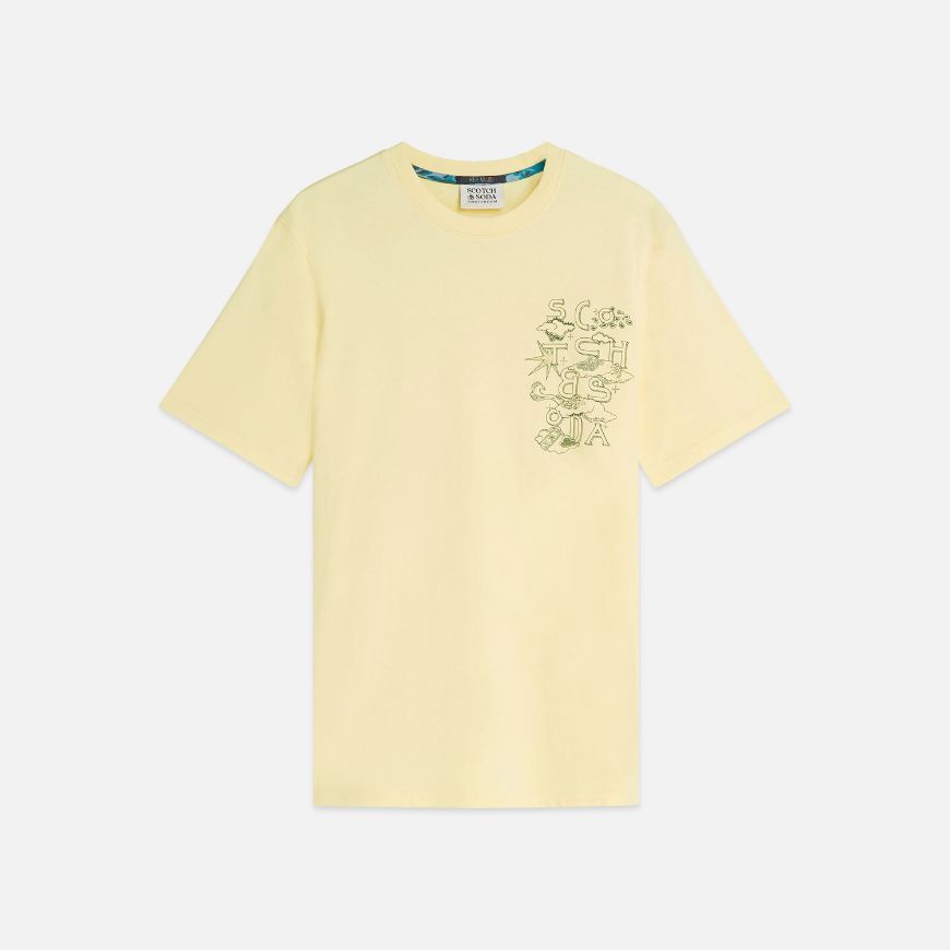Снимка на SCOTCH&SODA МЪЖКА БЛУЗА LEFT CHEST ARTWORK REGULAR FIT - PASTEL YELLOW
