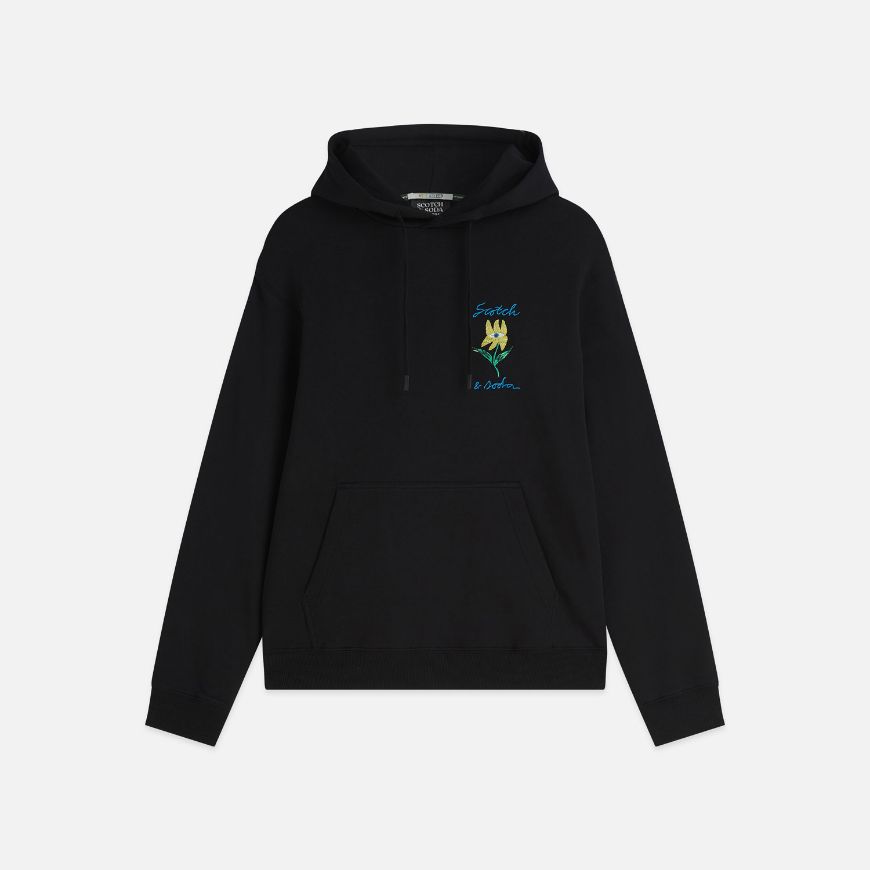Снимка на SCOTCH&SODA МЪЖКИ СУИТШЪРТ FRONT AND BACK ARTWORK REGULAR FIT HOODIE - METEORITE