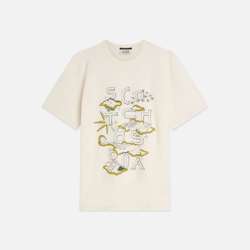 Снимка на SCOTCH&SODA МЪЖКА БЛУЗА FRONT ARTWORK REGULAR FIT - EGGNOG