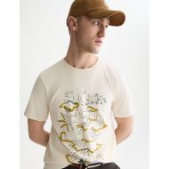Снимка на SCOTCH&SODA МЪЖКА БЛУЗА FRONT ARTWORK REGULAR FIT - EGGNOG 6
