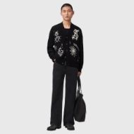 Picture of ALLSAINTS MEN'S STAGED CARDIGAN BLACK/ECRU WHITE 5