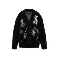 Picture of ALLSAINTS MEN'S STAGED CARDIGAN BLACK/ECRU WHITE 6