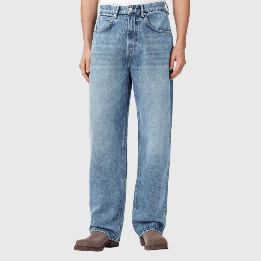Picture of ALLSAINTS MEN'S RIVET SLOUCH JEANS LIGHT INDIGO