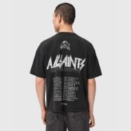 Picture of ALLSAINTS MEN'S CHROMIUM SHORT SLEEVE CREW WASHED BLACK 2