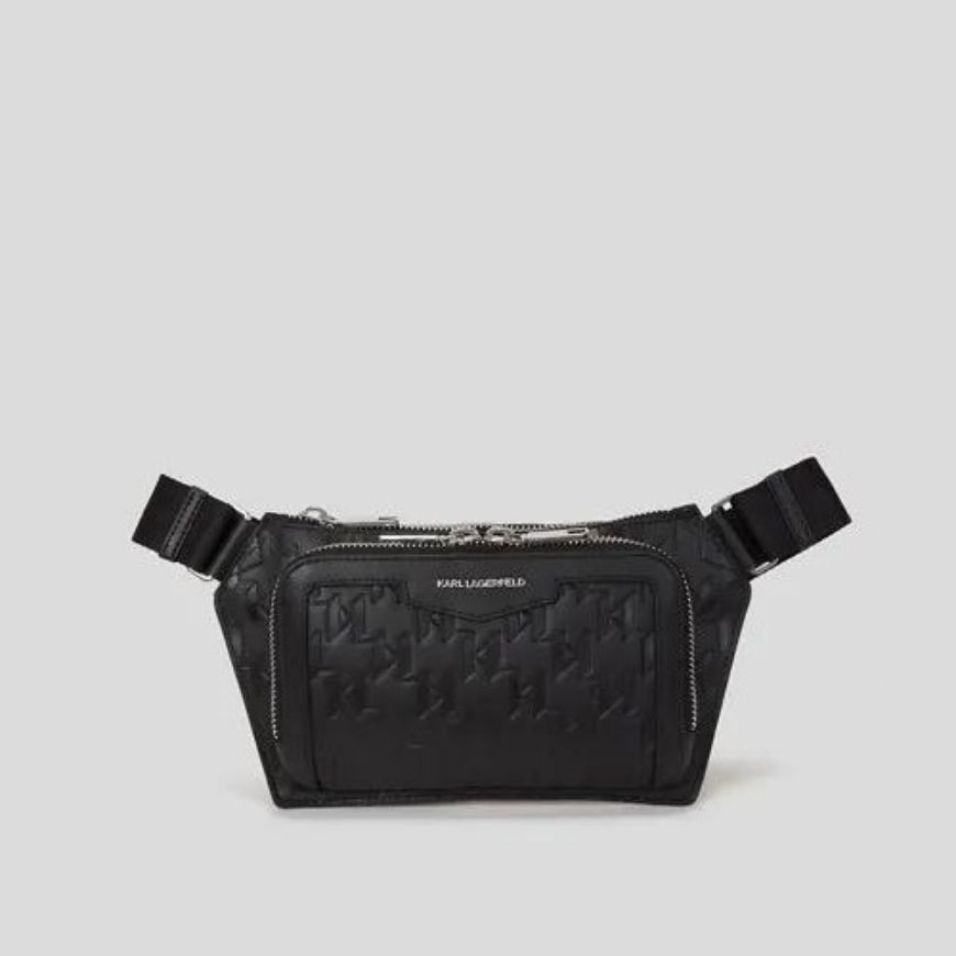 Снимка на KARL LAGERFELD МЪЖКА ЧАНТА LOOM LEATHER BUMBAG BLACK