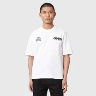 Picture of ALLSAINTS MEN'S CHROMIUM SHORT SLEEVE CREW ASHEN WHITE 1