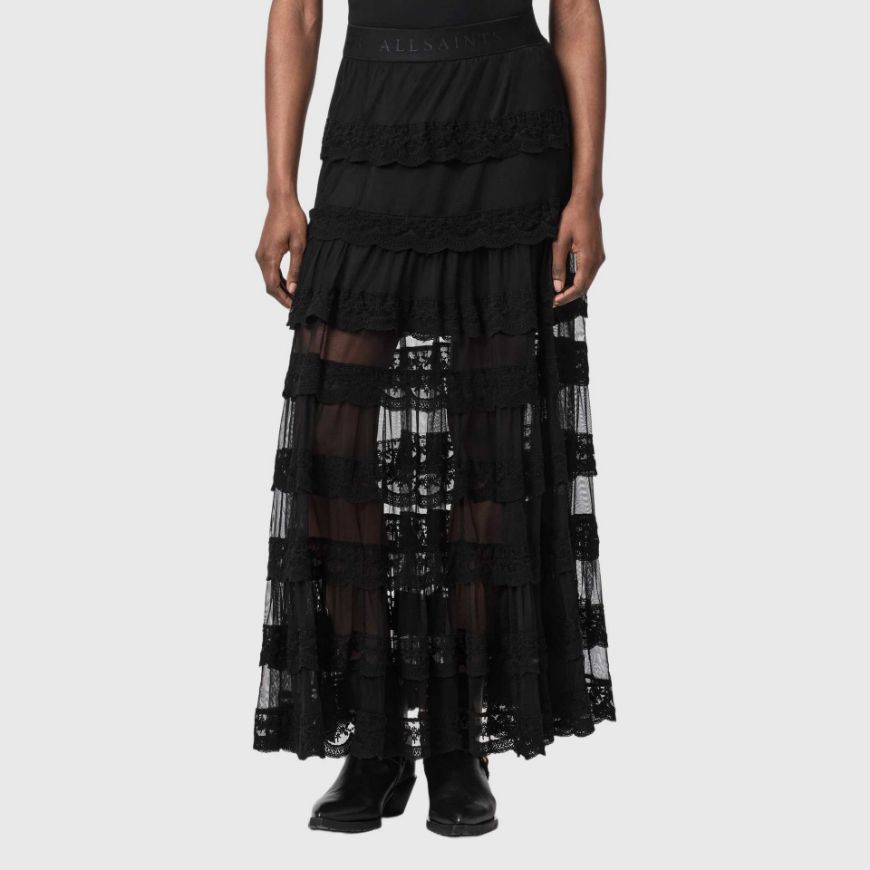 Picture of ALLSAINTS WOMEN'S MAGGIE SKIRT BLACK