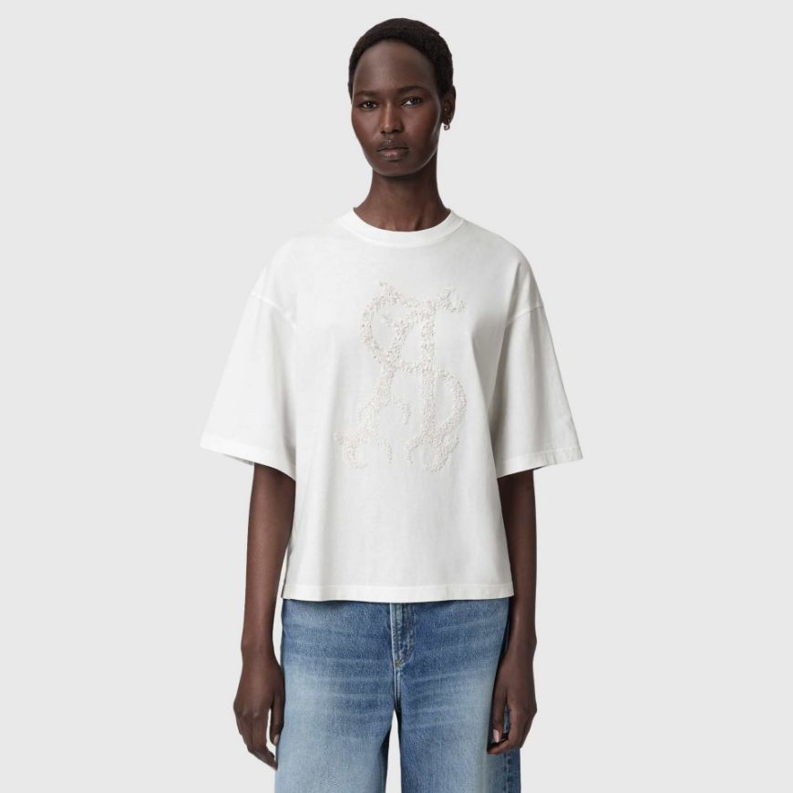 Picture of ALLSAINTS WOMEN'S REFLEX AMELIE TEE OPTIC WHITE