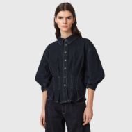 Picture of ALLSAINTS WOMEN'S NANCY DENIM SHIRT RINSE WASH INDIGO 1