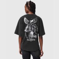Снимка на ALLSAINTS ДАМСКИ ТОП SERAPH AMELIE SHORT SLEEVE WASHED BLACK 2