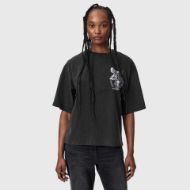 Снимка на ALLSAINTS ДАМСКИ ТОП SERAPH AMELIE SHORT SLEEVE WASHED BLACK 1