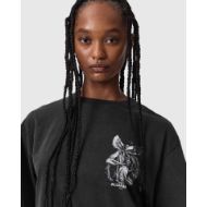 Снимка на ALLSAINTS ДАМСКИ ТОП SERAPH AMELIE SHORT SLEEVE WASHED BLACK 4