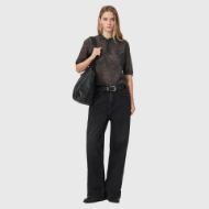 Picture of ALLSAINTS WOMEN'S ANABEL POLO TEE GRAPHITE GREY 5